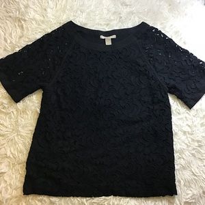 Banana Republic Short Sleeve Lace Top